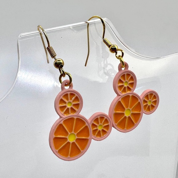 Mickey Mouse Earrings - Orange Slice Earrings - Summer Earrings - Disney Earring - Picture 2 of 10
